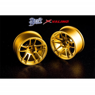 VALINO N820S アルミホイール 26mm ゴールドアルマイト OFF+7 2pcs [BB-RW-033]