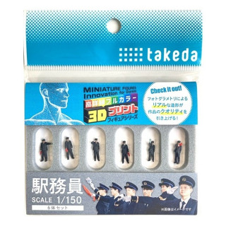 takeda ジオラマ人形 3Dカラー1/150 駅務員 6A [55-0080]