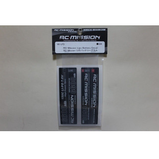 RC MISSION リポバッテリーデカール [MI-LPD]