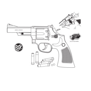 S&W M19/4インチ/18エアー/ウッドタイプグリップ [CRW-13243]