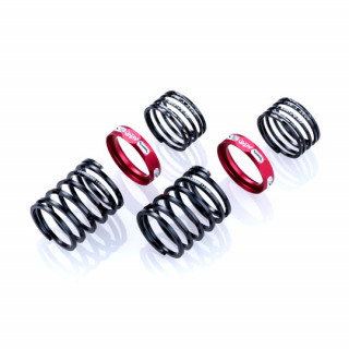 4Edge ツインスプリング 1.2-2065(線径□1.2/6.5巻/自由長20mm HSP付/2pcs/レッド) [OD4002]