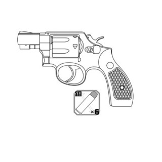 M10/2in/EXHW/ハーフチェッカー木製グリップ/6mm/Xカートリッジ [MRS-06541]