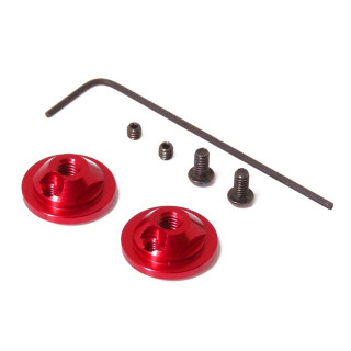 大気開閉 / 全長調整式ショックトップ 2pcs red (SG/RDX/OD 対応) [0817-FD]