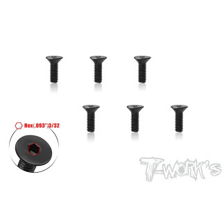 フラットヘッドスクリュー(8-32x1/4インチ/6本入) [SS-832C-12]