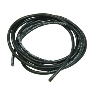 シリコン銀コード/14G/黒180cm [EG-3459U-BK]