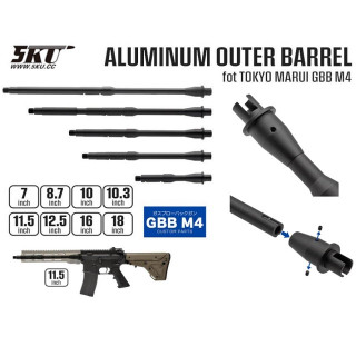 5KU 8.7inch CQB Barrel for TM GBB M4 [MWS-2]