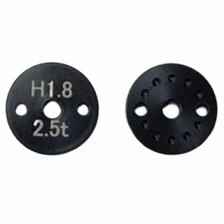 とりおんシャフト用穴空きピストンφ1.8mmx2穴 2.5mm厚 MUGENバギー用 [TE-25182MG]