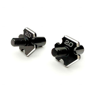 D1-MK-B2用 アルミ製 フロントアクスル(2.0mmタイプ/2個入) [D1-010FA2]