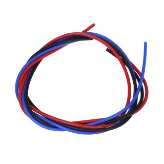 シリコン銀コードセット・20Gゲージ(赤、黒、青 各40cm) [EG-2566U]
