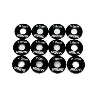 アルミホイールスペーサーType-2セットブラック (0.5/1.0/2.0mm各4個入) [KN-HS05BK-A]