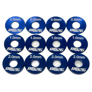 アルミホイールスペーサーType-2セットKNブルー (0.5/1.0/2.0mm各4個入) [KN-HS05KB-A]