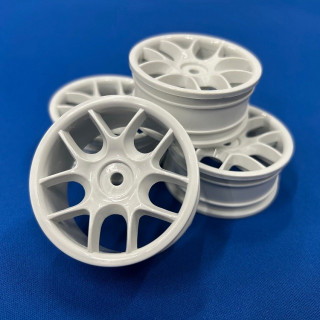 1/10TC用24mm幅10SPホイール(ホワイト) 4個入り(オフセット0) [35118]