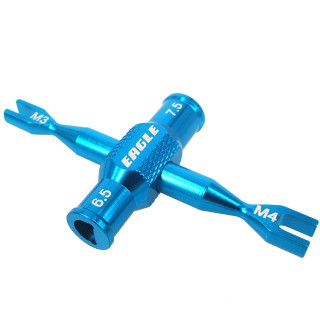 SP デュアルターンバックルレンチ (3mm/4mm) ボールエンドワインダー付 (LBL) [EG-3723V2-U3-LBL]