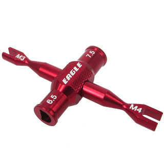 SP デュアルターンバックルレンチ (3mm/4mm) ボールエンドワインダー付 (RE) [EG-3723V2-U3-RE]