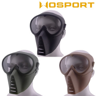 フルフェイスゴーグル レンズタイプ 丸 TAN [WMA63T]