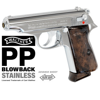 ワルサーPPブローバック/ステンレスモデル [MRZ-16654]