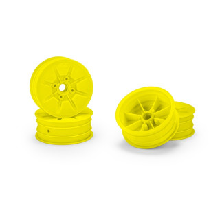 パイオニア-RC10用2.2インチフロントホイール(イエロー) [JC-3463Y]