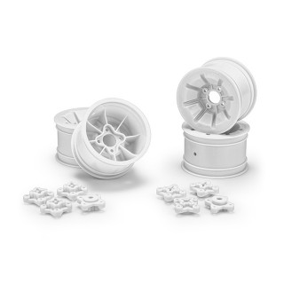 パイオニア-RC10用2.2インチリアホイール(ホワイト) [JC-3464W]