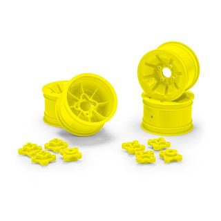 パイオニア-RC10用2.2インチリアホイール(イエロー) [JC-3464Y]