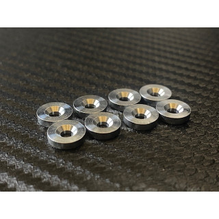 高精度アルミシム3x9x1.0mmシルバー(皿加工/8個入) [MI-AL39S-1.0S-C]