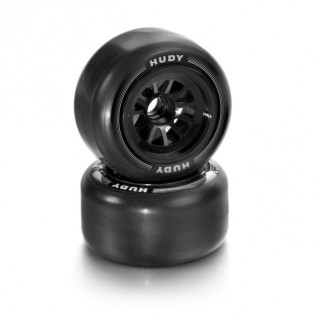HUDY 1/10F1ラバータイヤフロント 接着済V2(2pcs) [803072#3]