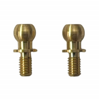 真鍮ピロボール Φ4.3 (M) 首上4.8mm/ネジ部5.0mm 2個入 [ET-085]