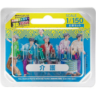 takeda 1/150 ジオラマ人形 3Dフルカラー 6体入り コンセプトシリーズ 介護 [55-0140]