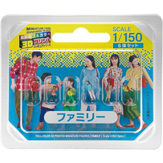 takeda 1/150 ジオラマ人形 3Dフルカラー 6体入り コンセプトシリーズ ファミリー [55-0150]