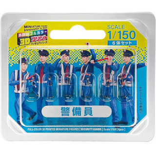 takeda 1/150 ジオラマ人形 3Dフルカラー 6体入り コンセプトシリーズ 警備員 [55-0170]