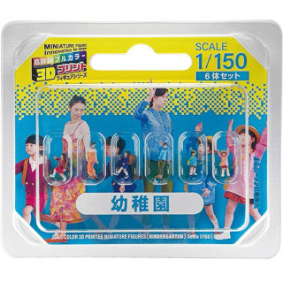 takeda 1/150 ジオラマ人形 3Dフルカラー 6体入り コンセプトシリーズ 幼稚園 [55-0120]