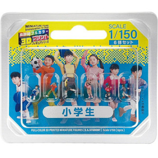 takeda 1/150 ジオラマ人形 3Dフルカラー 6体入り コンセプトシリーズ 小学生 [55-0130]