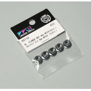 アルミフランジナット 4mm (5pcs.) MTC/MTX [B0716b]