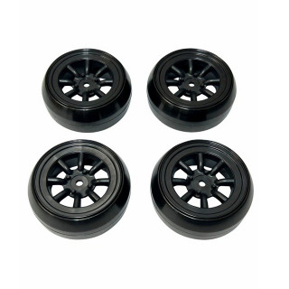 ホイールはめ込み済み 引っ張りドリフトタイヤ (ワタナベオフセット2) [HD-112BK]