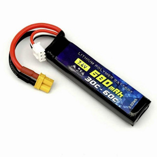SFA 7.4V680mAh30-60C Sショートスリム(XT30Uコネクタ) [SA-B050X3]