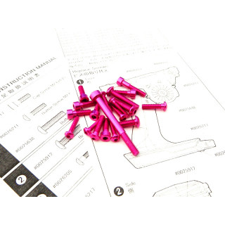 SANWA M17用ライトウェイトスクリューセット(Pink) [HS-48520B]