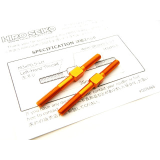 アルミターンバックルセット M3×35 (Orange)  2pcs [HS-48547B]