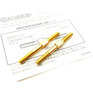 アルミターンバックルセット M3×35(Gold) 2pcs [HS-48548B]
