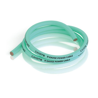 CAYOTE 11AWG スリムシリコンワイヤー 1M オーロラグリーン 外径4.5mm [CYECW07]