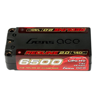 Gens ace Redline 6500mAh 7.6V LiPo2S140C ショーティー [GEA65002S14S5]