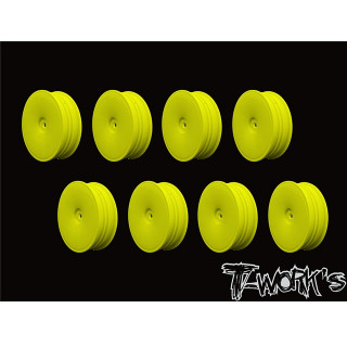 T-work's2WD用スリムFホイールイエローアソシ/ヨコモ/京商/XRAY用8ケ入 [TE-218-DY-8]