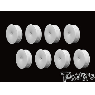 T-work's 2WD用スリムFホイール・ホワイト アソシ/ヨコモ/京商/XRAY用8ケ入 [TE-218-DW-8]