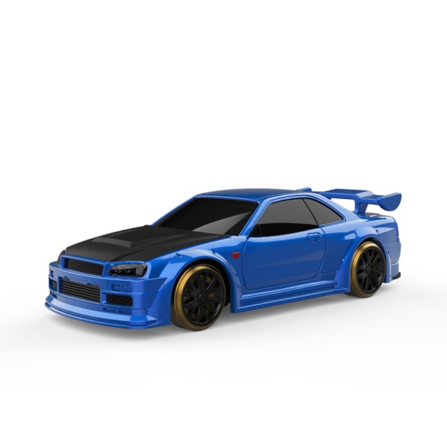 TURBO RACING 1/76スケール C64ブルー 2WDドリフトカー [C64-BL TURBO RACING 1/76スケール C64ブルー 2WDドリフトカー [C64-BL