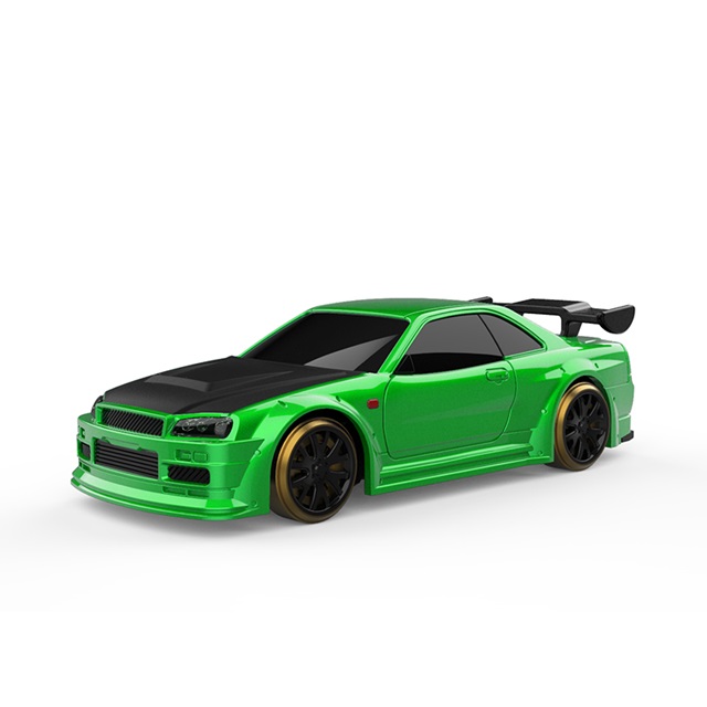 TURBO RACING 1/76スケール C64グリーン 2WDドリフトカー [C64 TURBO RACING 1/76スケール C64グリーン 2WDドリフトカー [C64